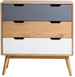 Marckeric Cusco komód tömör borovi fenyőből, szélesség 80 cm - Marckeric