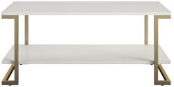 CosmoLiving by Cosmopolitan Camila fehér-aranyszínű dohányzóasztal, 106 x 45 cm - CosmoLiving by Cosmopolitan