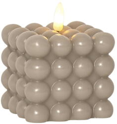 Star Trading Flamme Dot bézs LED viaszgyertya, magasság 9, 5 cm - Star Trading