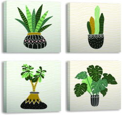 Wallity Kép szett 4 db-os 30x30 cm Plants - Wallity