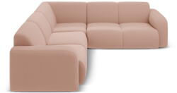 Micadoni Világos rózsaszín buklé sarokkanapé (variálható-L alakú) Molino - Micadoni Home