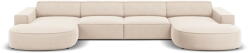 Micadoni Bézs bársony sarokkanapé (U-alakú) Jodie - Micadoni Home - bonami - 828 730 Ft