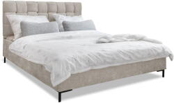 Miuform Bézs kárpitozott franciaágy ágyráccsal 160x200 cm Eve - Miuform