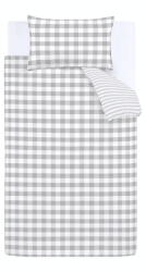 Bianca Check And Stripe szürke pamut ágyneműhuzat, 135 x 200 cm - Bianca