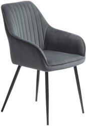 Unique Furniture Szürke kárpitozott karfás étkezőfotel szett 2 db-os Nolan Stripe - Unique Furniture