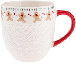 Dakls Fehér porcelán bögre karácsonyi mintával 630 ml Knitting - Dakls