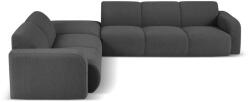 Micadoni Sötétszürke buklé sarokkanapé (bal oldali) Molino - Micadoni Home
