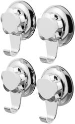 Compactor Ezüstszínű öntapadós műanyag akasztó szett 4 db-os Bestlock - Compactor