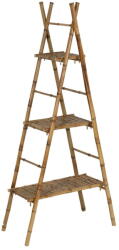 Ixia Natúr színű bambusz polcos állvány 78x165x40 cm Manali - Ixia