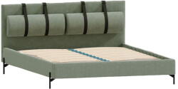ROPEZ Zöld kárpitozott franciaágy ágyráccsal 180x200 cm Tulsa - Ropez