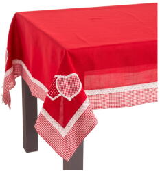 Casa Selección Hearts piros asztalterítő, 150 x 210 cm - Casa Selección