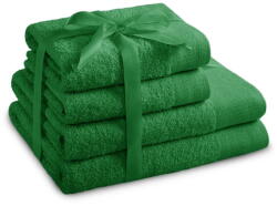 Restilo Zöld frottír pamut törölköző és fürdőlepedő készlet 4 db-os Amari - Restilo