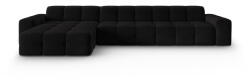 Micadoni Fekete bársony sarokkanapé (bal oldali) Kendal - Micadoni Home - bonami - 1 028 492 Ft