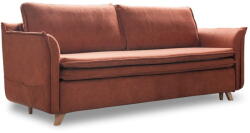 Miuform Téglavörös bársony kinyitható kanapé 225 cm Charming Charlie - Miuform