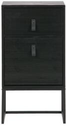WOOOD Zola fekete fiókos éjjeliszekrény ajtóval - WOOOD