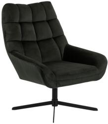 Actona Zöld forgó bársony fotel Paris - Actona