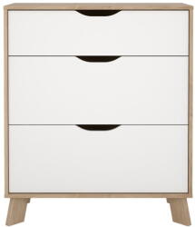 Tvilum Fehér-natúr színű komód tölgyfa dekorral 79x92x40 cm Ikast - Tvilum