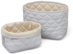 Cam Cam Copenhagen Világoskék textil játéktároló kosár szett 2 db-os Classic Stripes Blue, Praline - Cam Cam Copenhagen