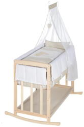 Roba Natúr színű bölcső tárolóhellyel és baldachinnal 90x45 cm Liebhabär - Roba