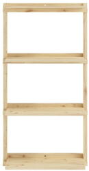 Karup Natúr színű borovi fenyő fali könyvespolc 66x127 cm Groove - Karup Design