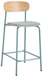 Marckeric Kék-natúr színű bárszék szett 2 db-os (ülésmagasság 66 cm) Adriana - Marckeric