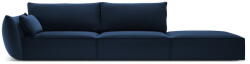 Mazzini Sofa Sötétkék bársony kanapé, bal oldali 264 cm Vanda - Mazzini Sofas