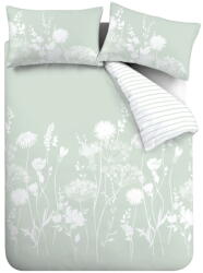 Catherine Lansfield Fehér-zöld kétszemélyes-hosszabbított ágyneműhuzat 230x220 cm Meadowsweet Floral - Catherine Lansfield