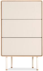 GAZZDA Fehér-natúr színű tölgyfa magas komód 60x100 cm Fina - Gazzda