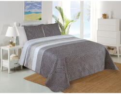 My House Szürke steppelt ágytakaró és párnahuzat szett 220x240 cm Plaza - My House