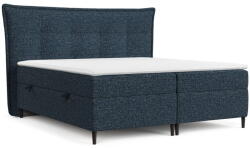 Maison de Reve Sötétkék ágyneműtartós boxspring ágy 200x200 cm Sinai - Maison de Rêve