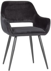 WOOOD Fekete kárpitozott karfás étkezőfotel szett 2 db-os Jelle - WOOOD