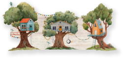 Little Nice Things Zöld gyerek falifogas Tree House - Little Nice Things
