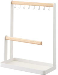 Yamazaki Tosca fehér multifunkciós állvány bükkfa részletekkel - YAMAZAKI