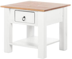 Støraa Klein fehér dohányzóasztal fenyőfából natúr asztallappal - Støraa