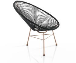 Tomasucci Fekete műrattan kerti fotel Numana - Tomasucci