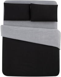 Mila Home Fekete-szürke kétszemélyes-hosszabbított pamut ágyneműhuzat lepedővel 200x220 cm - Mila Home
