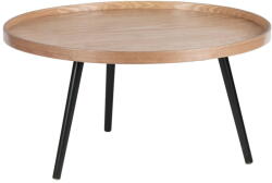 WOOOD Mesa bézs-fekete dohányzóasztal, ø 78 cm - WOOOD