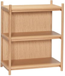 Hübsch Natúr színű könyvespolc tölgyfa dekorral 75x88 cm Heritage - Hübsch