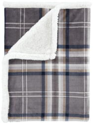 Catherine Lansfield Szürke sherpa takaró 130x170 cm Kelso Check - Catherine Lansfield