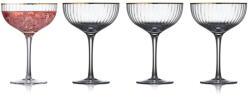 Lyngby Glas Palermo 4 db koktélos pohár aranyszínű éllel, 315 ml - Lyngby Glas