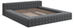 Makamii Sötétszürke kárpitozott franciaágy ágyráccsal 140x200 cm Akela - Makamii