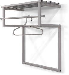Spinder Design Szürkésbarna fém fali fogas polccal 76 cm Rizzoli - Spinder Design