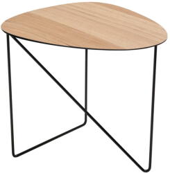 LIND DNA Natúr színű fém dohányzóasztal 44x50 cm Curve L Wood - LIND DNA