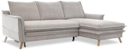 Miuform Szürkésbézs kinyitható-tárolóhelyes sarokkanapé (jobb oldali-heverő résszel) Charming Charlie - Miuform