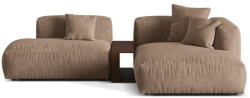 Micadoni Világosbarna bársony moduláris sarokkanapé (jobb oldali-heverő résszel) Martina - Micadoni - bonami - 854 240 Ft