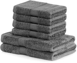 Restilo Bamby Charcoal szett 2 db sötétszürke fürdőlepedővel és 4 db törölközővel - DecoKing