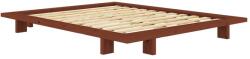 Karup Design Terrakotta színű borovi fenyő franciaágy ágytámla nélkül, ágyráccsal 140x200 cm Japan - Karup Design