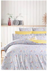 Mila Home Sárga-szürke kétszemélyes hosszabbított négyrészes renforcé pamut ágyneműhuzat lepedővel 200x220 cm - Mila Home