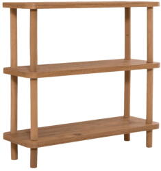 ASIR GROUP Natúr színű könyvespolc borovi fenyő dekorral 80x75 cm Step - Kalune Design