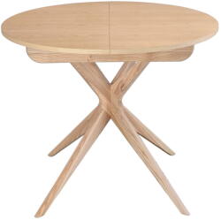 Ragaba Kőrisfa kerek bővíthető étkezőasztal hosszabbító asztallappal ø 90 cm Jubi - Ragaba